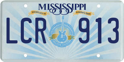 MS license plate LCR913