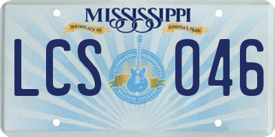 MS license plate LCS046