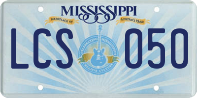 MS license plate LCS050
