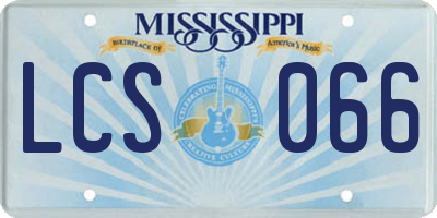 MS license plate LCS066