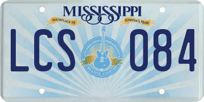 MS license plate LCS084