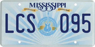 MS license plate LCS095