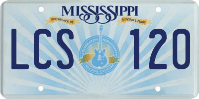 MS license plate LCS120