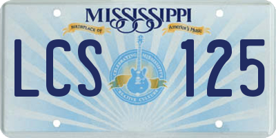 MS license plate LCS125