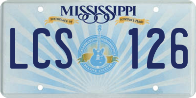 MS license plate LCS126