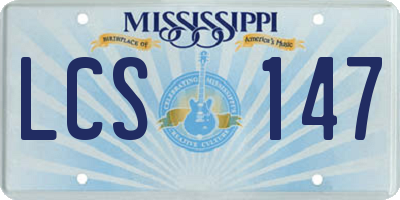 MS license plate LCS147