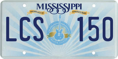 MS license plate LCS150