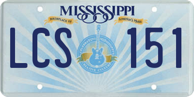 MS license plate LCS151