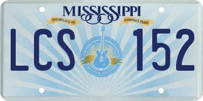 MS license plate LCS152