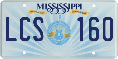 MS license plate LCS160