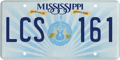 MS license plate LCS161