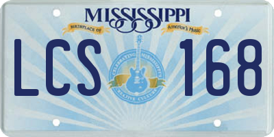 MS license plate LCS168