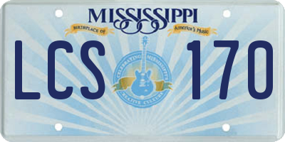 MS license plate LCS170
