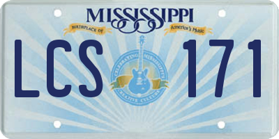 MS license plate LCS171