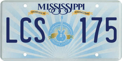 MS license plate LCS175