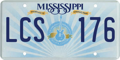 MS license plate LCS176
