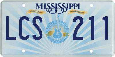 MS license plate LCS211