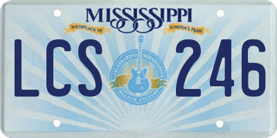MS license plate LCS246