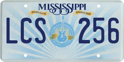 MS license plate LCS256