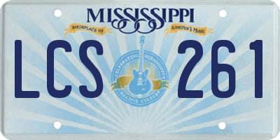 MS license plate LCS261