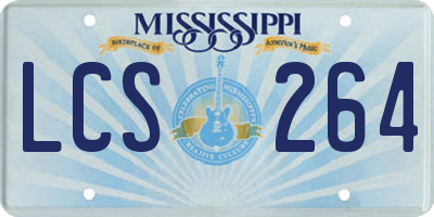 MS license plate LCS264