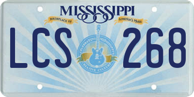MS license plate LCS268