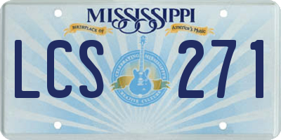 MS license plate LCS271