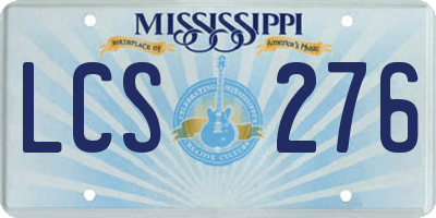 MS license plate LCS276