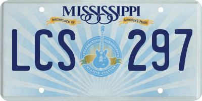MS license plate LCS297