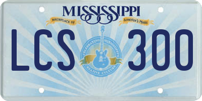 MS license plate LCS300