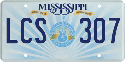 MS license plate LCS307