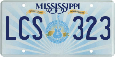 MS license plate LCS323