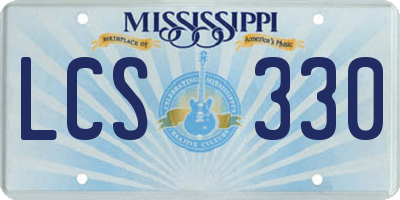 MS license plate LCS330