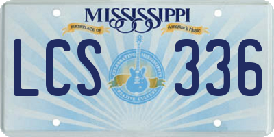 MS license plate LCS336