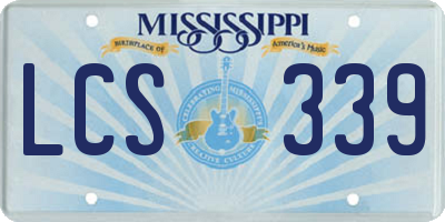 MS license plate LCS339