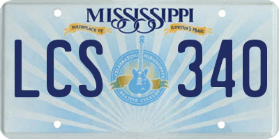 MS license plate LCS340