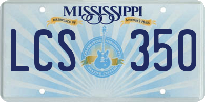 MS license plate LCS350