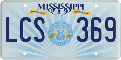 MS license plate LCS369