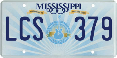 MS license plate LCS379