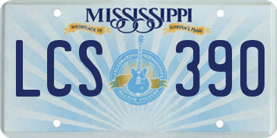 MS license plate LCS390