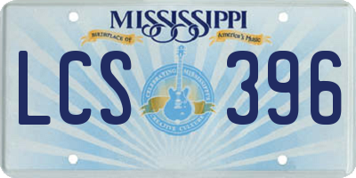 MS license plate LCS396