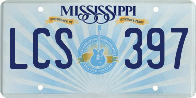 MS license plate LCS397