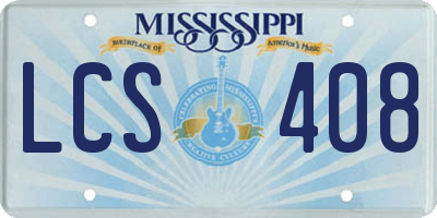 MS license plate LCS408