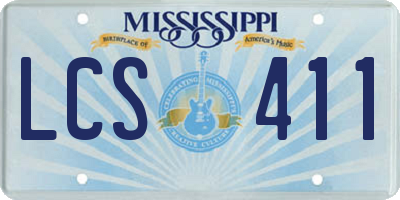 MS license plate LCS411