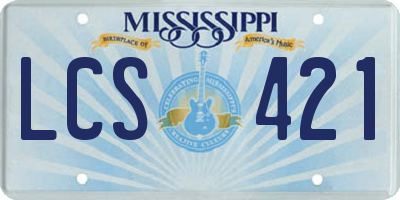 MS license plate LCS421