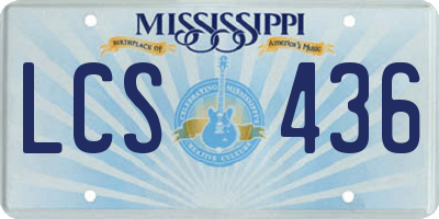 MS license plate LCS436