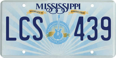 MS license plate LCS439