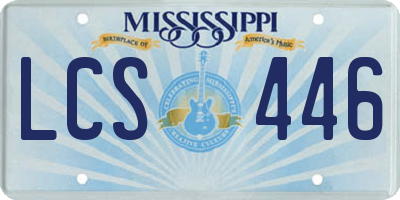 MS license plate LCS446