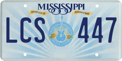 MS license plate LCS447