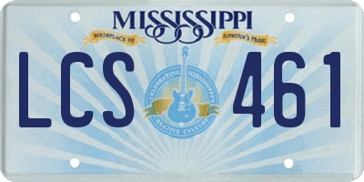 MS license plate LCS461